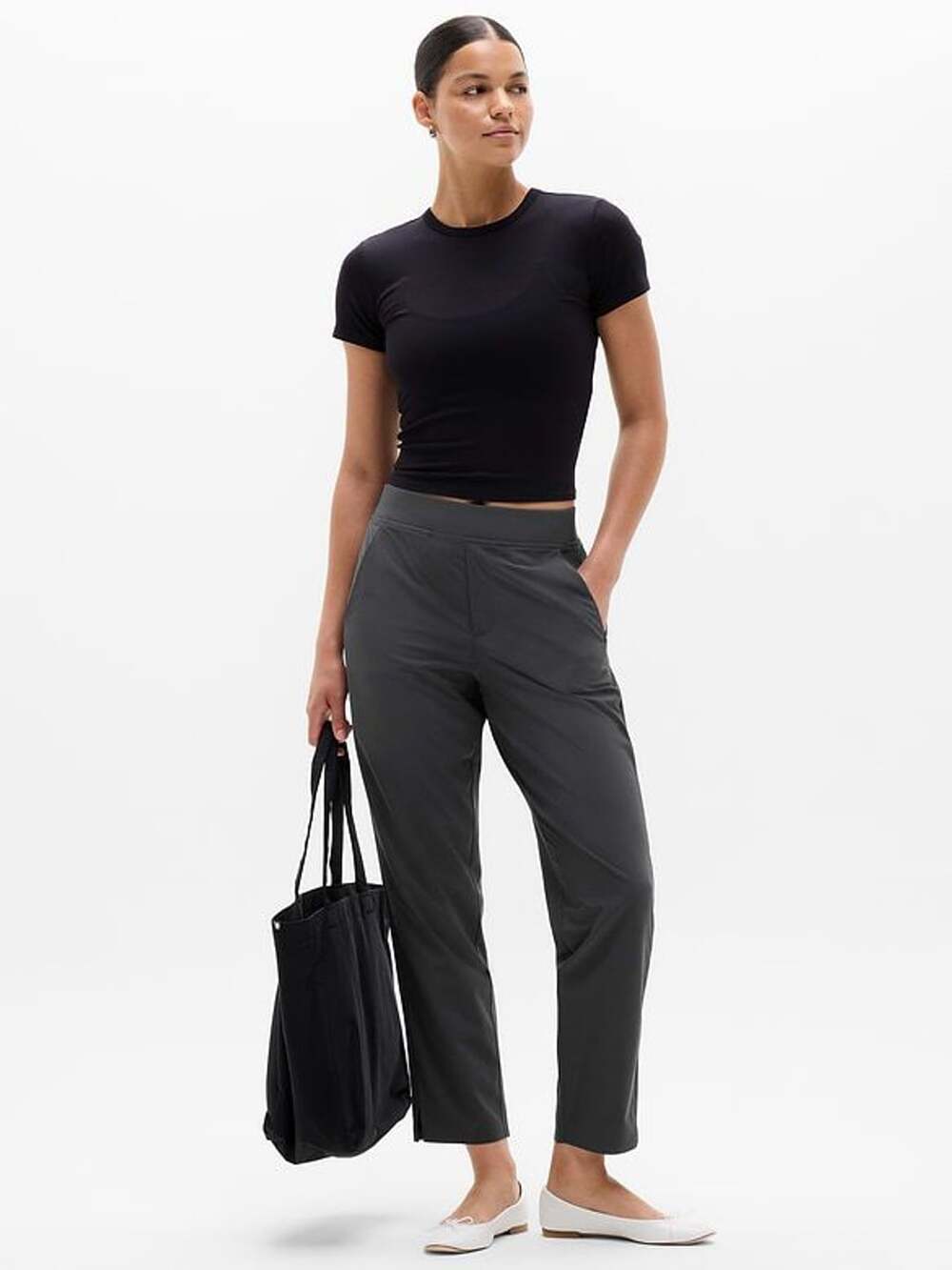 NWT Athleta Stellar Trouser Grey Size 2